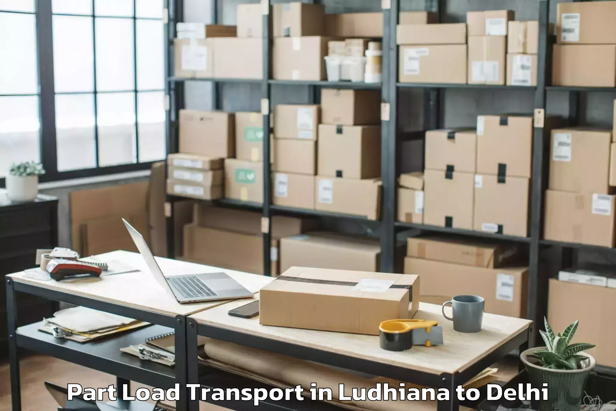 Professional Ludhiana to Shahdara Part Load Transport